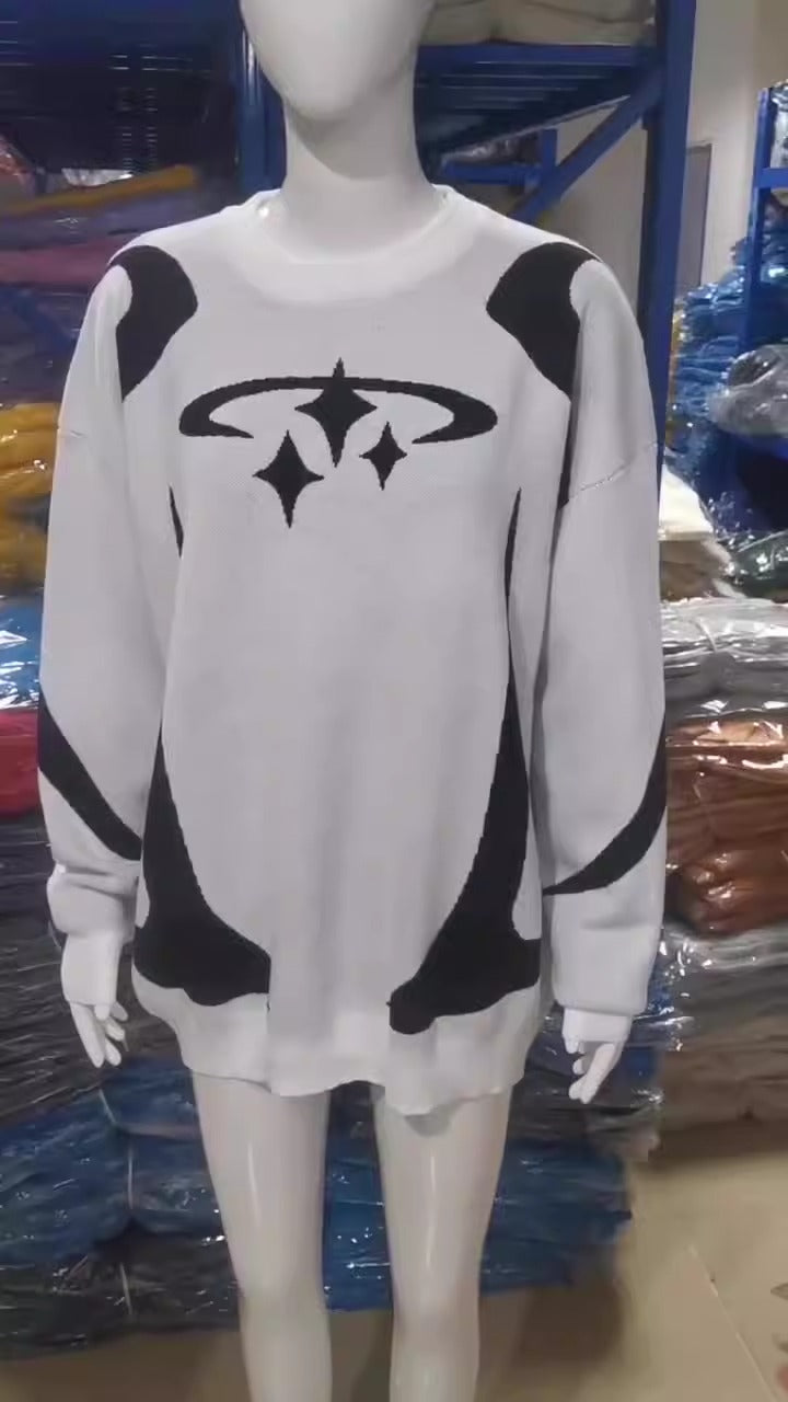 Temperament Commuting Style Pullover Sweater for Women's New Loose and Versatile Round Neck Knitwear for Outwear