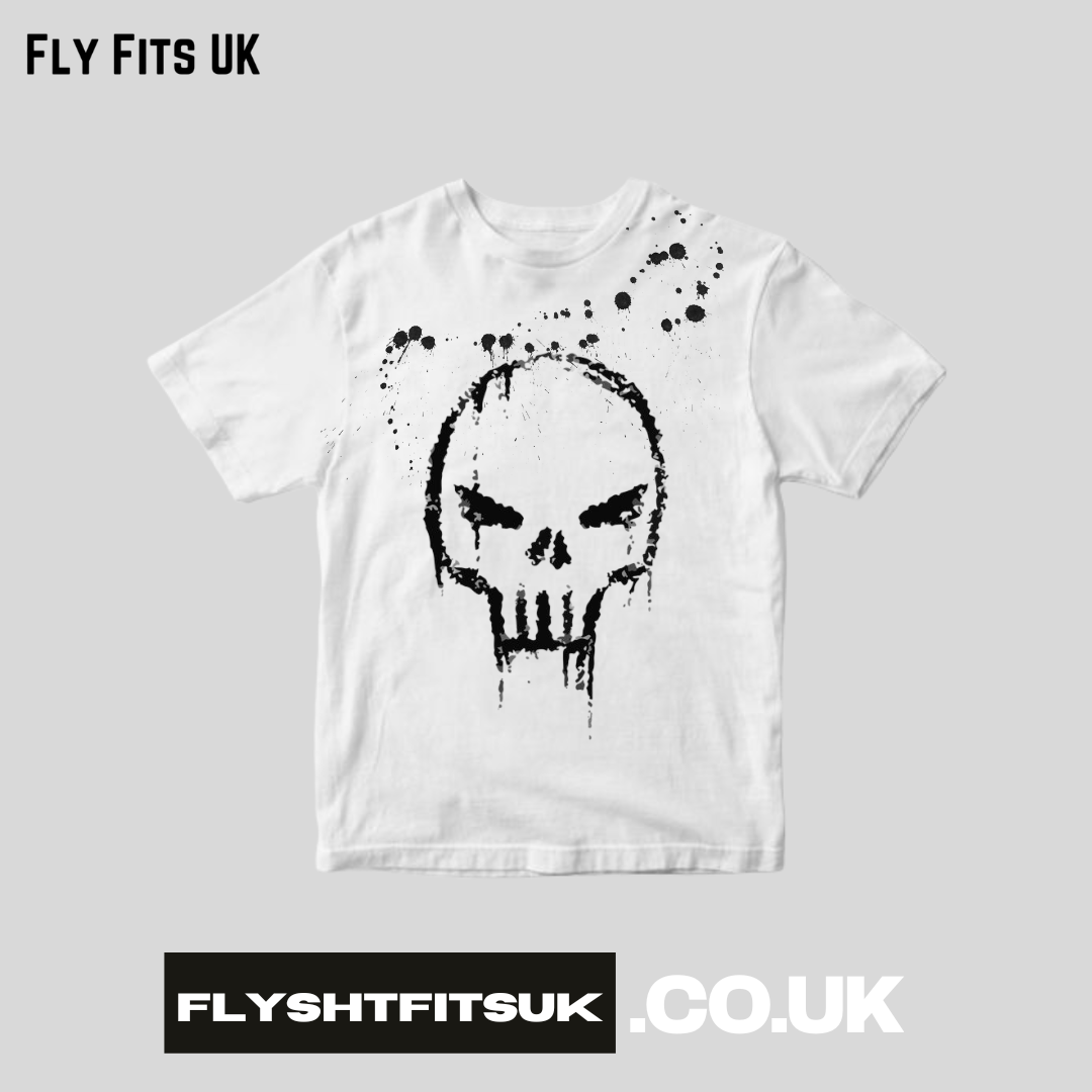 FlyShtFitsUK Skull Paint Shirt
