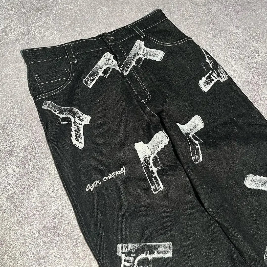 FlyShtFitsUK Glock Printed Baggy Jeans