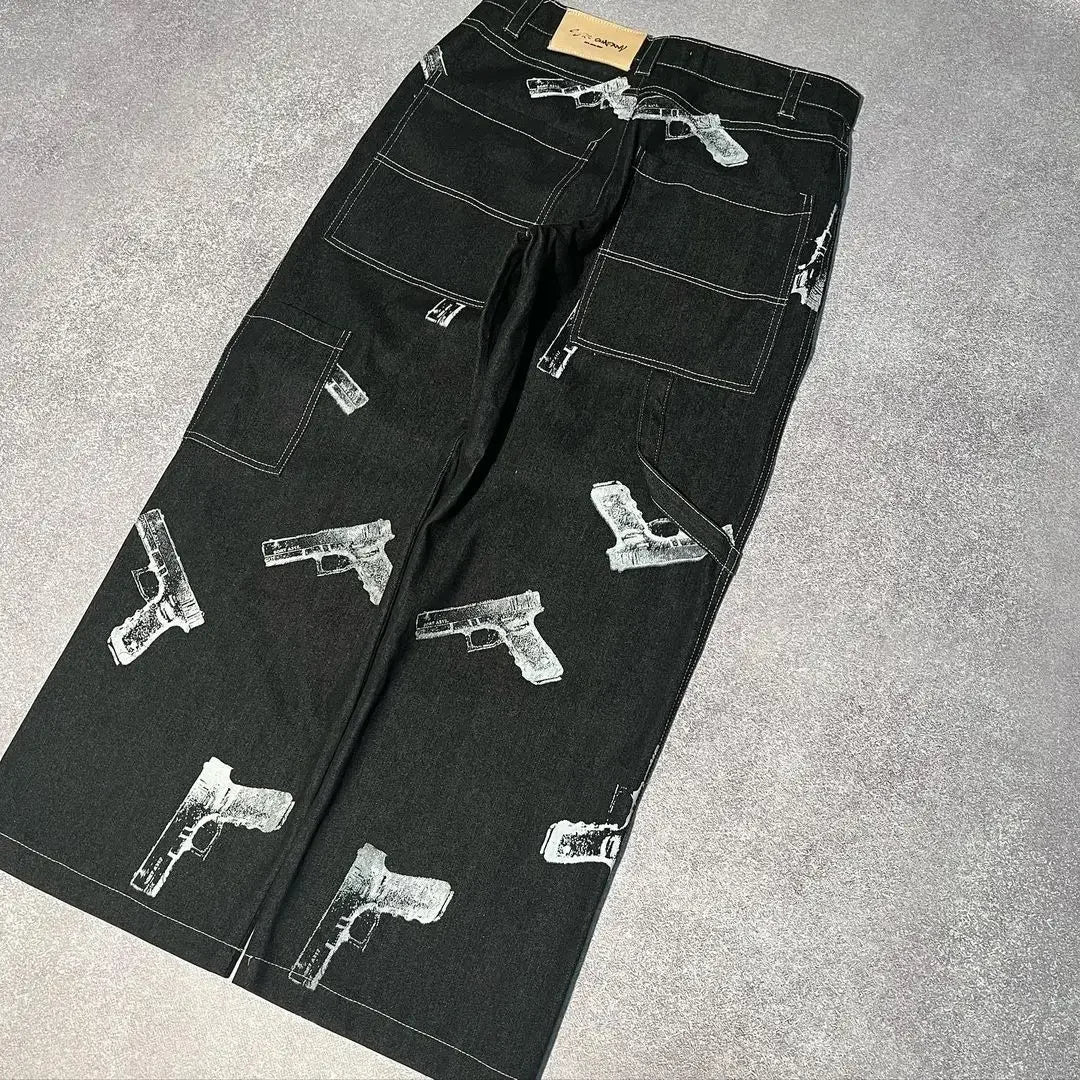 FlyShtFitsUK Glock Printed Baggy Jeans