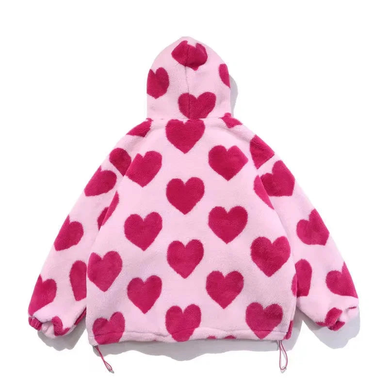 FlyShtFitsUK Heart Fluff Coat jacket