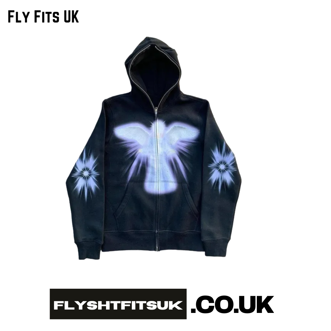 FlyShtFitsUK Zip Up Graphic Hoodies
