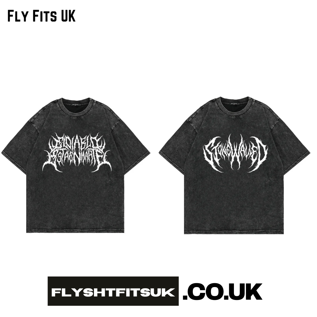 FlyShtFitsUK T-Shirt Gothic Punk Graphic