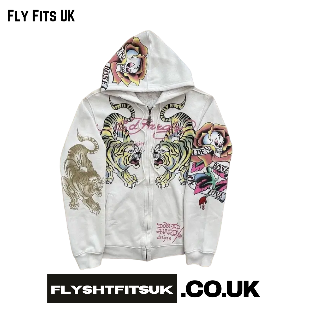 FlyShtFitsUK Zip Up Graphic Hoodies