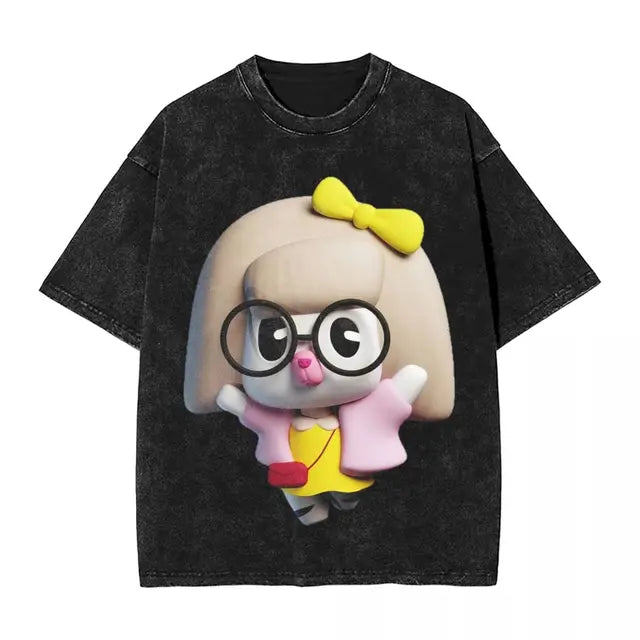 Anita Max Wynn Love Washed T Shirt Streetwear Hip Hop Cool T-Shirt Tees Tops Men Women Short Sleeve Harajuku Printed