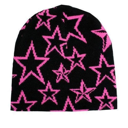 FlyShtFitsUK Pullover Wool Hat Caps Star Printed