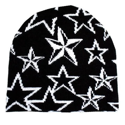 FlyShtFitsUK Pullover Wool Hat Caps Star Printed