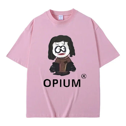 FlyShtFitsUK Cartoon Style Playboi Carti Opium Graphic Print T-shirt