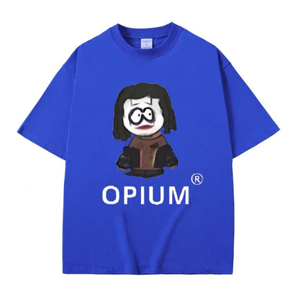 FlyShtFitsUK Cartoon Style Playboi Carti Opium Graphic Print T-shirt