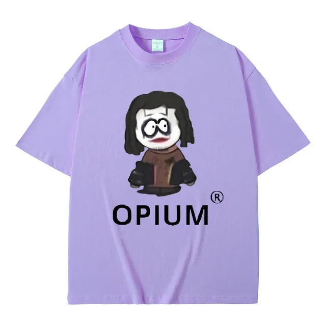 FlyShtFitsUK Cartoon Style Playboi Carti Opium Graphic Print T-shirt