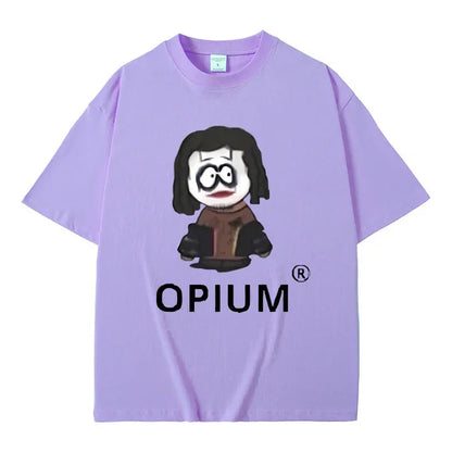 FlyShtFitsUK Cartoon Style Playboi Carti Opium Graphic Print T-shirt