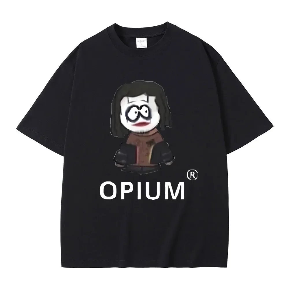 FlyShtFitsUK Cartoon Style Playboi Carti Opium Graphic Print T-shirt