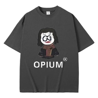 FlyShtFitsUK Cartoon Style Playboi Carti Opium Graphic Print T-shirt