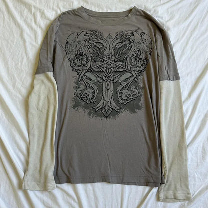 CROSS PRINT TEE