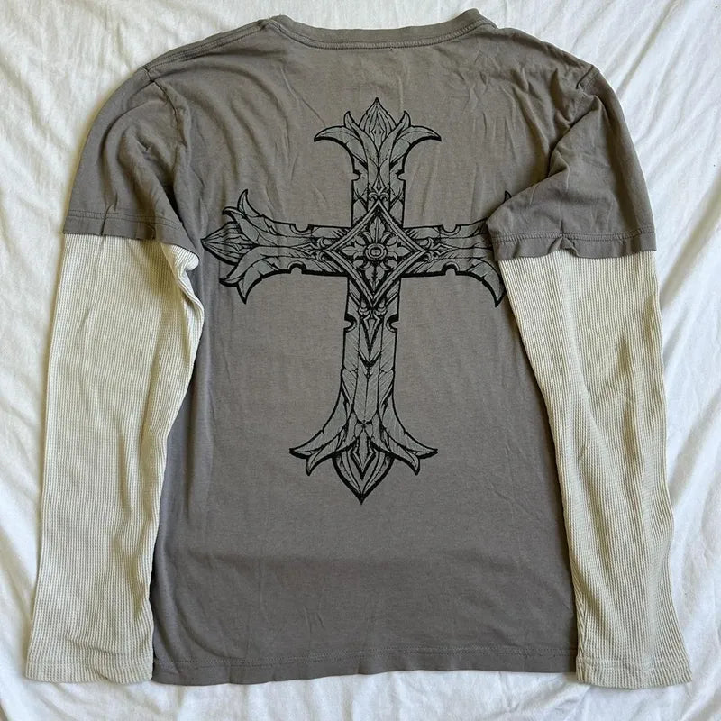 CROSS PRINT TEE