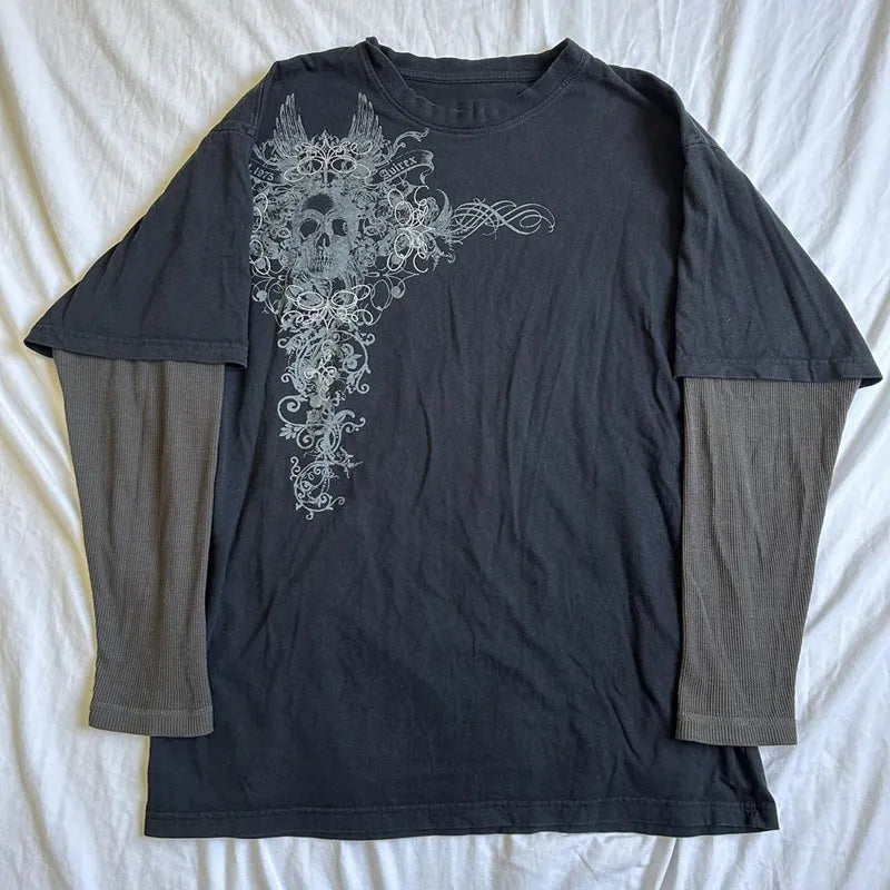 CROSS PRINT TEE