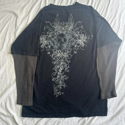 CROSS PRINT TEE