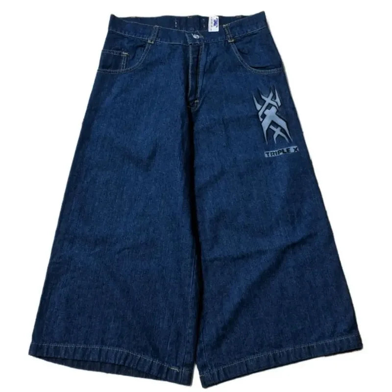 FlyShtFitsUK Oversized Print Pattern  y2k Baggy Jeans