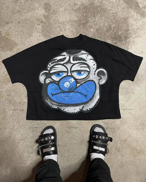 FlyShtFitsUK Gothic punk cartoon design printed T-shirts