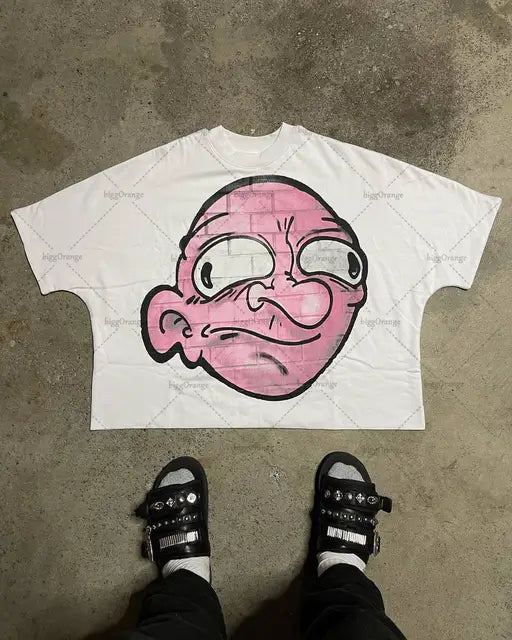 FlyShtFitsUK Gothic punk cartoon design printed T-shirts