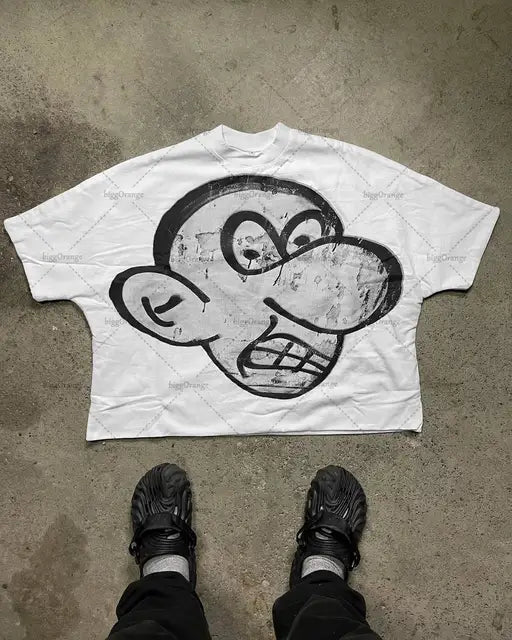 FlyShtFitsUK Gothic punk cartoon design printed T-shirts