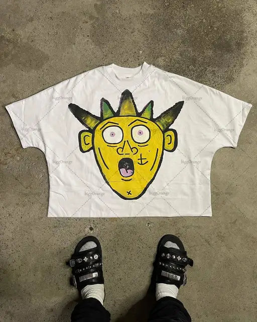 FlyShtFitsUK Gothic punk cartoon design printed T-shirts