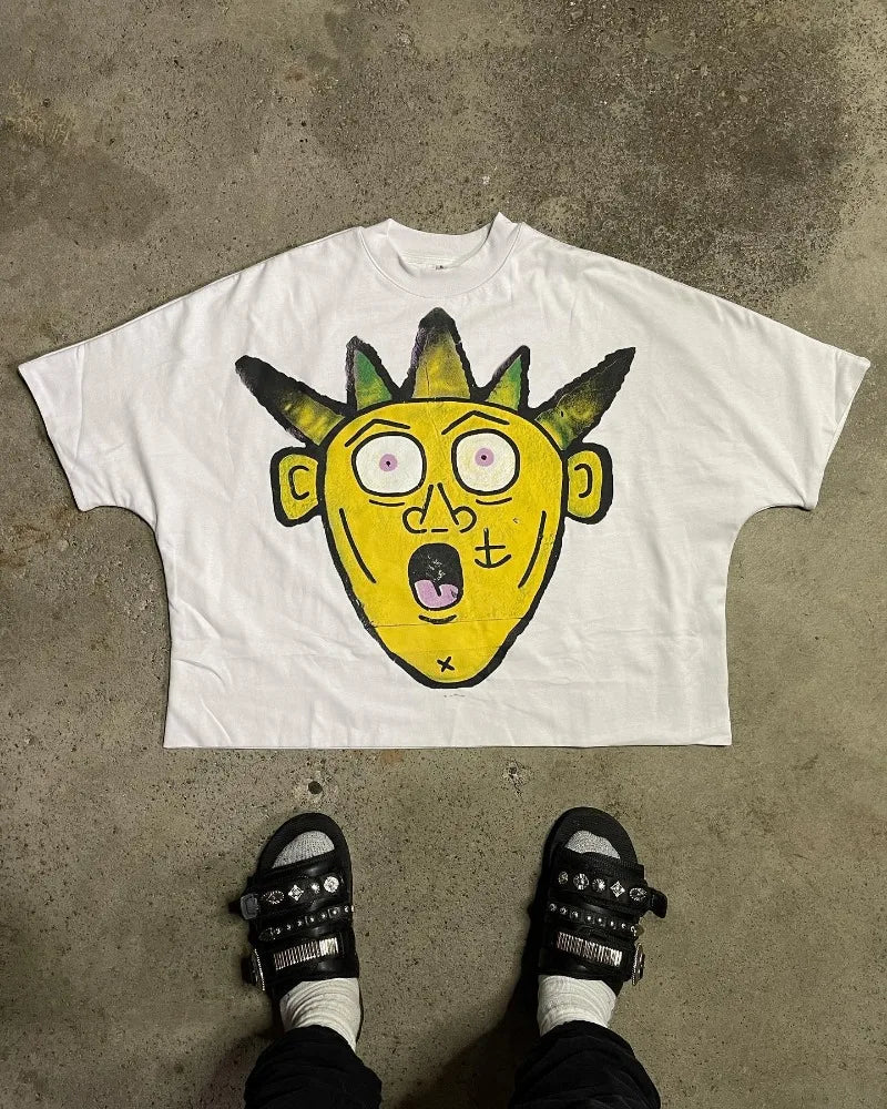 FlyShtFitsUK Gothic punk cartoon design printed T-shirts