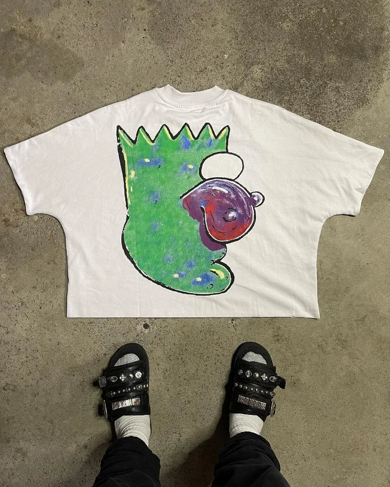 FlyShtFitsUK Gothic punk cartoon design printed T-shirts