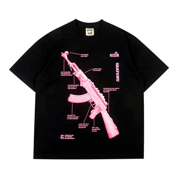 FlyShtFitsUk  AK-47 Retro Print Shirts