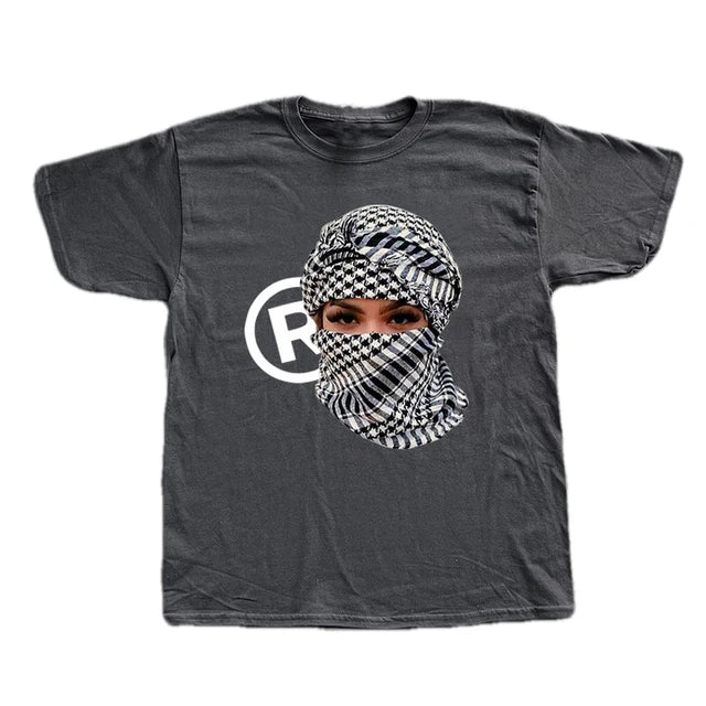 FlyShtFitsUK T-Shirt Cotton Vintage Character Graphic Print Punk Y2k Clothes Tops Gothic Casual Loose Unisex Streetwear Top Tee