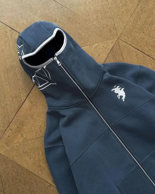 FlyShtFitsUK stand-up collar half-zip pullover men's Hoodie
