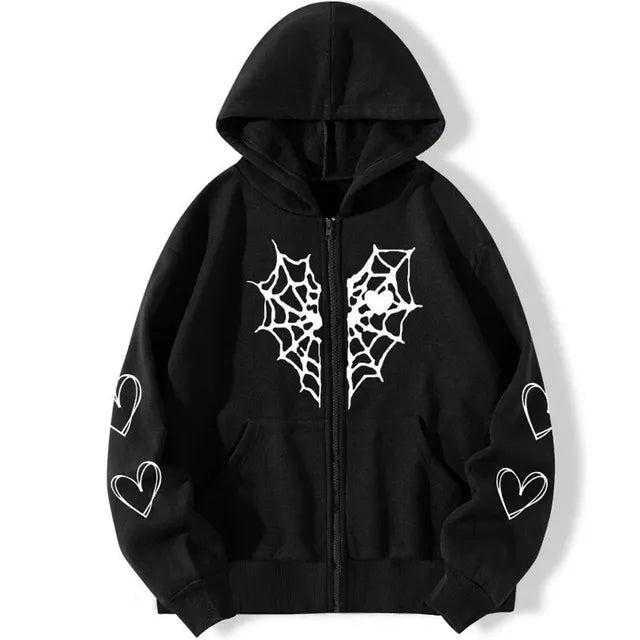 MAINLY Rhinestones Print Hoodie