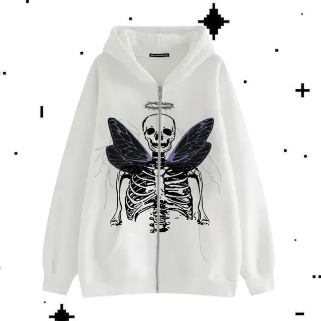 MAINLY Rhinestones Print Hoodie