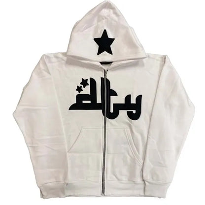 STAR PRINT HOODIE flyshtfitsuk