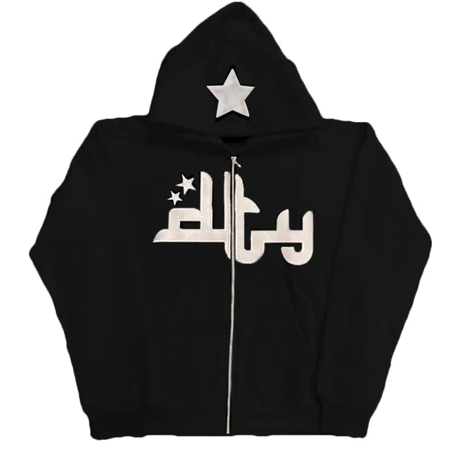 STAR PRINT HOODIE flyshtfitsuk