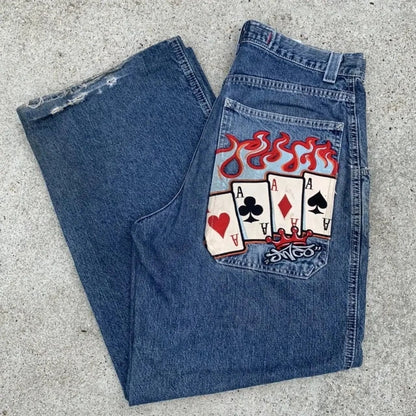 FlyShtFitsUK Y2k Wide Leg Jeans