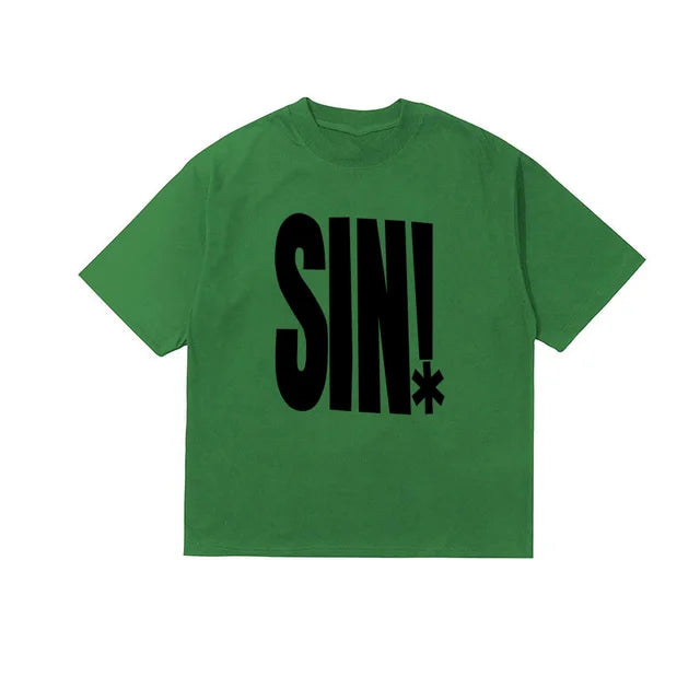 FlyShtFitsUK "SIN!" Vintage Oversized Short Sleeve Shirt