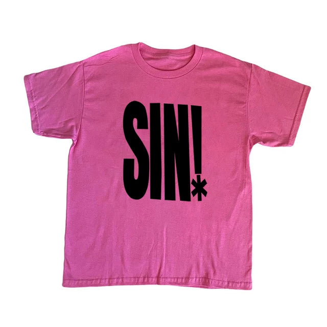 FlyShtFitsUK "SIN!" Vintage Oversized Short Sleeve Shirt