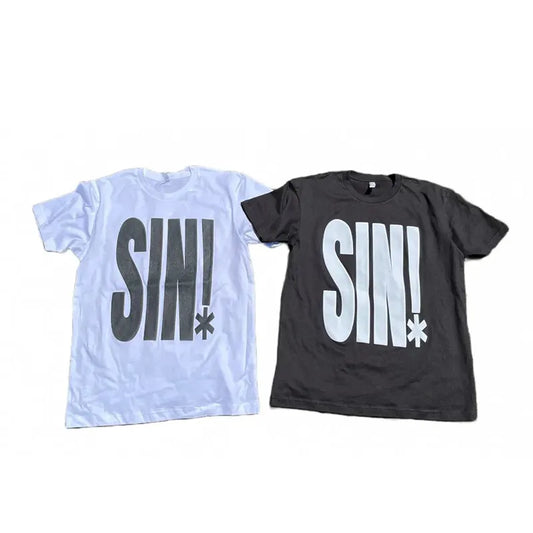 FlyShtFitsUK "SIN!" Vintage Oversized Short Sleeve Shirt