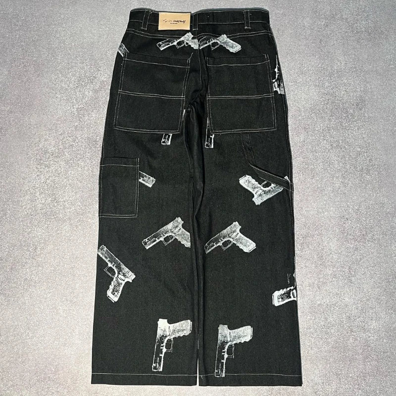 FlyShtFitsUK Glock Printed Baggy Jeans