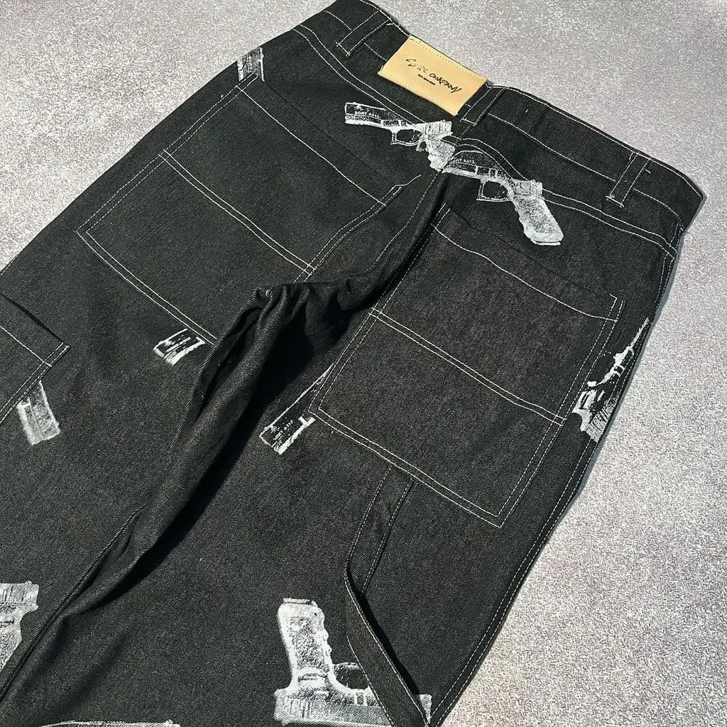 FlyShtFitsUK Glock Printed Baggy Jeans