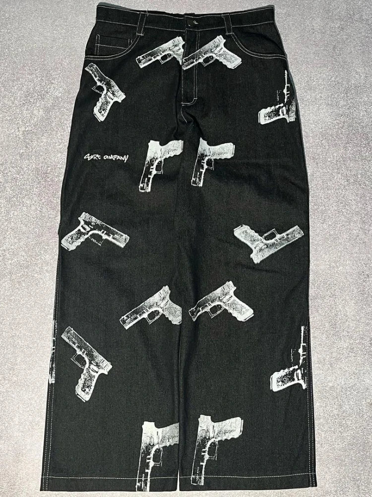 FlyShtFitsUK Glock Printed Baggy Jeans