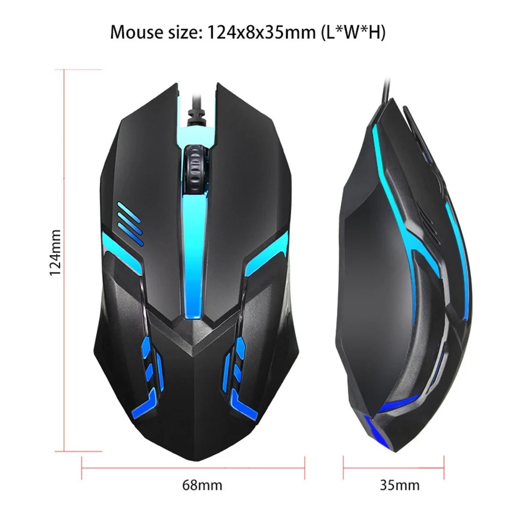 Wired Mouse Colourful LED Gaming Mouse E-Sports USB 5000 DPI Wired Mice Optical Wired Gamer Mouse For Desktop Laptop PC Computer