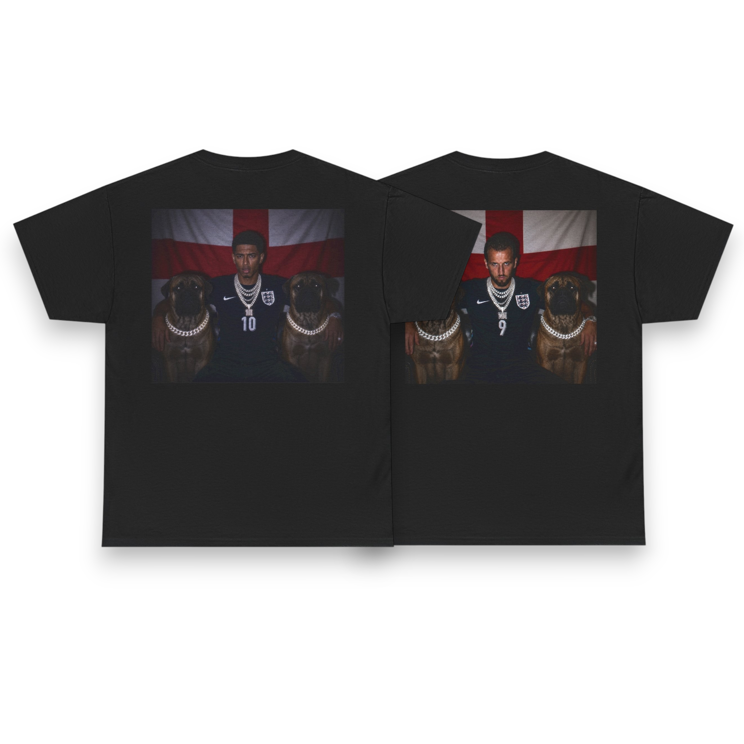Three Lions 2026 Graphic T-Shirt – Kane 9 / Bellingham 10