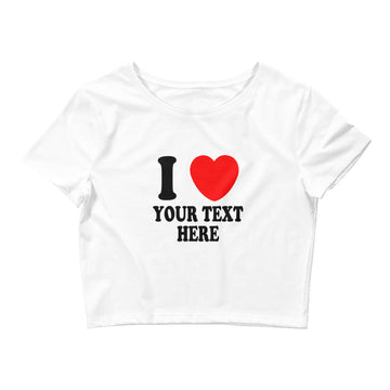 **CUSTOM DESIGN** CROP TOP, ANY TEXT